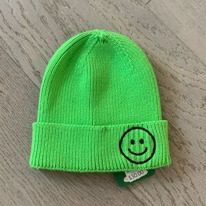 right green beanie with smiley face NWT rainbow unicorn surprise brand from NYC